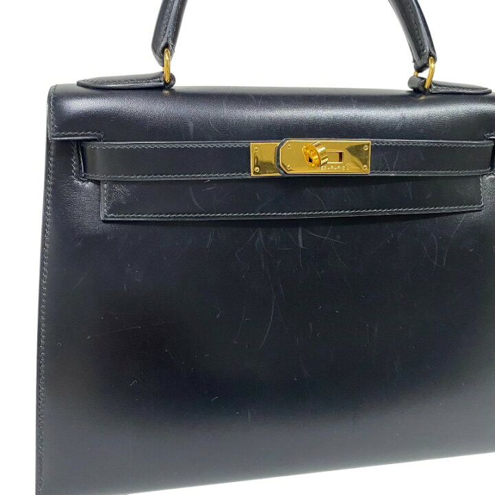 楽天市場】エルメス HERMES ケリー28 〇U刻 ブラック ゴールド金具 