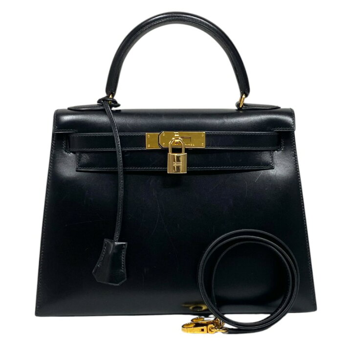 楽天市場】エルメス HERMES ケリー28 〇U刻 ブラック ゴールド金具 