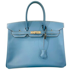 エルメス HERMES バーキン35 □I刻 ブルージーン　シルバー金具 エプソン レディース ハンドバッグ【中古】