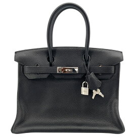 エルメス HERMES バーキン30 □J刻 ブラック シルバー金具 トリヨン レディース ハンドバッグ【中古】