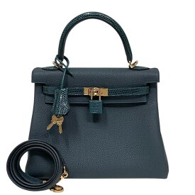 エルメス HERMES ケリー25 タッチ 内縫い W刻 ヴェールルソー ゴールド金具 トゴ/リザード レディース ハンドバッグ ショルダーバッグ【中古】