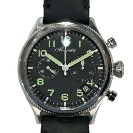 ブレゲ Breguet タイプ20 クロノグラフ 2057ST/92/3WU ブラック SS/レザーストラップ メンズ 腕時計【中古】