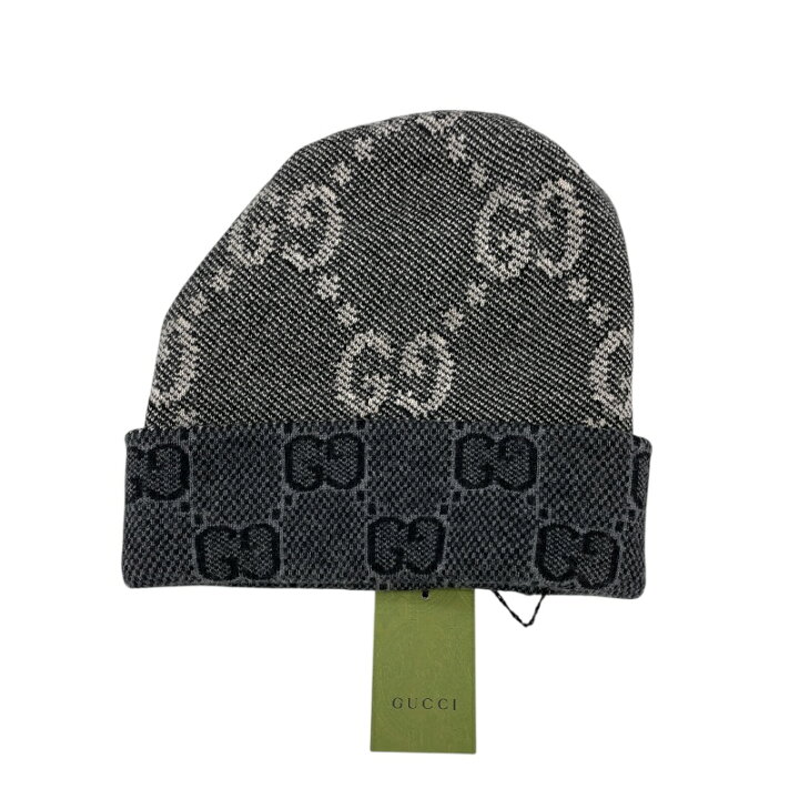 楽天市場】グッチ GUCCI GG ジャガード ニットキャップ 716585 グレー 