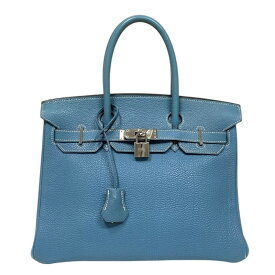 エルメス HERMES バーキン30 □G刻印 ブルージーン シルバー金具 トゴ レディース ハンドバッグ【中古】