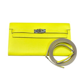 エルメス HERMES ケリートゥーゴー B刻 ライム シルバー金具 エバーカラー レディース ショルダーバッグ【中古】