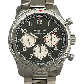 ブライトリング BREITLING アビエーター8 B01 クロノグラフ43 カーティス ウォーホーク AB01192A1L1A1 グレー SS 自動巻き メンズ 腕時計【中古】