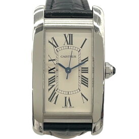 カルティエ Cartier タンクアメリカンMM WSTA0017 シルバー SS 自動巻き メンズ 腕時計【中古】