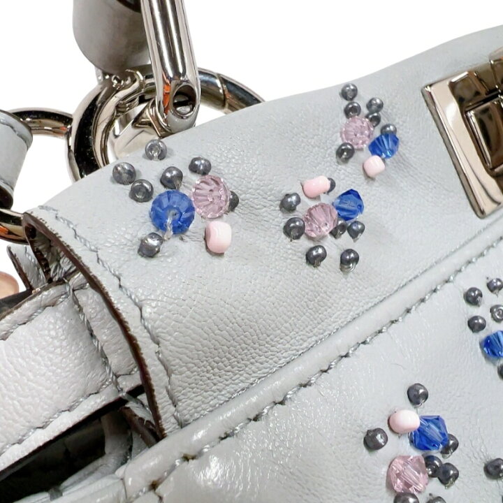 楽天市場】フェンディ FENDI ピーカブーミニ 8BN244 ライトグレー  