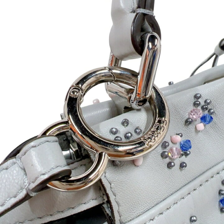 楽天市場】フェンディ FENDI ピーカブーミニ 8BN244 ライトグレー  