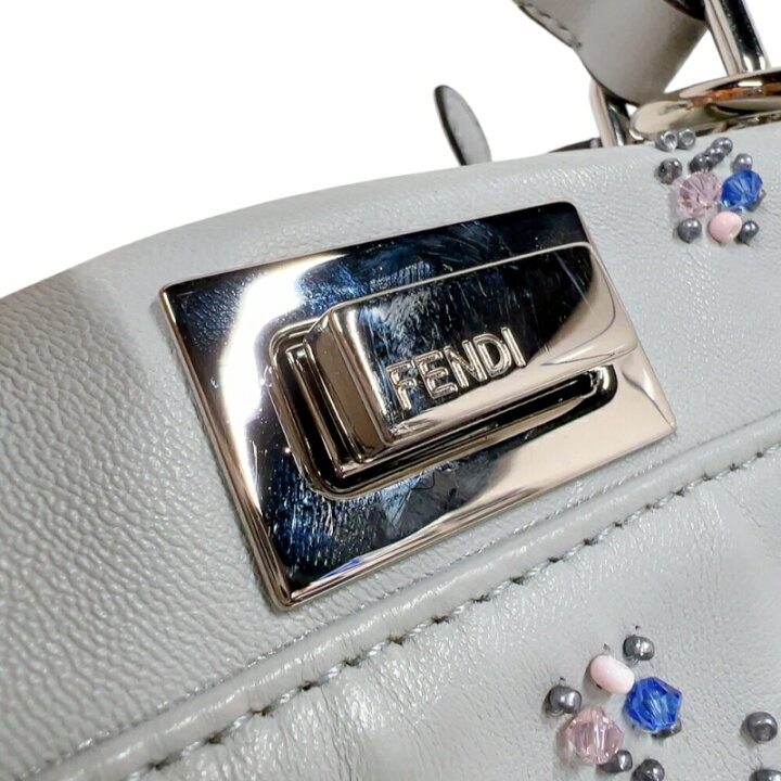 楽天市場】フェンディ FENDI ピーカブーミニ 8BN244 ライトグレー  