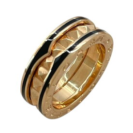 ブルガリ BVLGARI ビーゼロワン ロック リング ピンクゴールド 750PG ブラックセラミック ジュエリー【中古】