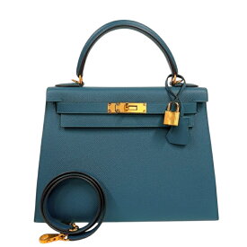 エルメス HERMES ケリー28 外縫い D刻印　(2019年製) ヴェールヴォスフォール ゴールド金具 ヴォーエプソン レディース ハンドバッグ【中古】