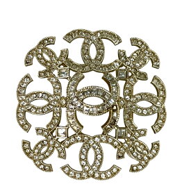 シャネル CHANEL ココマークブローチ ゴールド メタル・ストラス レディース ブローチ【中古】