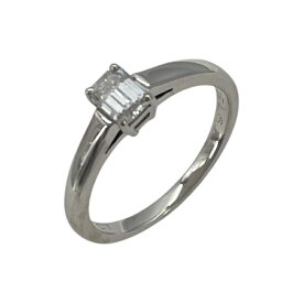 ティファニー TIFFANY＆CO エメラルド カット エンゲージメント ダイヤリング 13号 0.47ct プラチナ Pt950 ジュエリー【中古】
