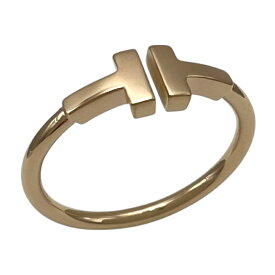 ティファニー TIFFANY＆CO Tワイヤーリング ピンクゴールド Au750 ジュエリー【中古】