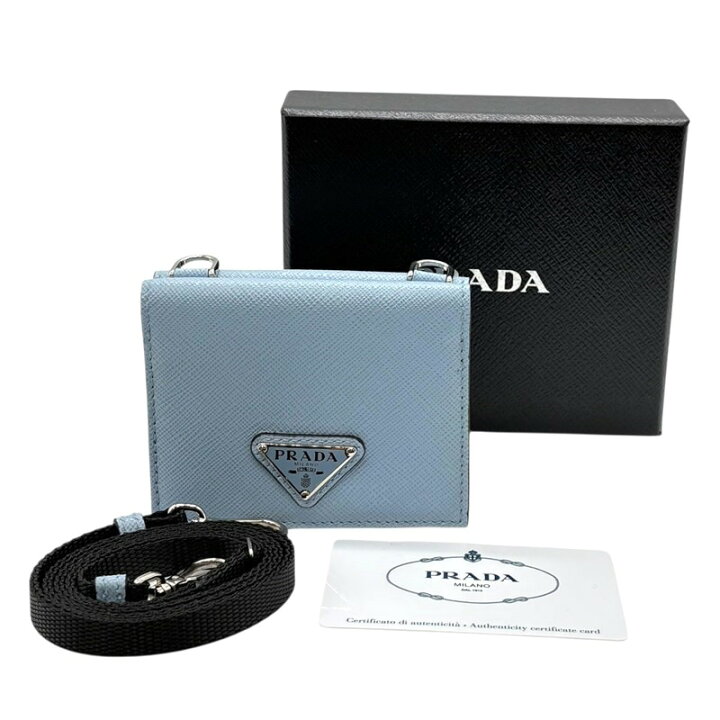 楽天市場】プラダ PRADA ネックストラップ付き カードケース 2MR035  