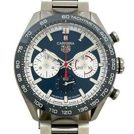 タグ・ホイヤー TAG HEUER カレラ キャリバー ホイヤー02 スポーツクロノグラフ CBN2A1E ネイビー SS 自動巻き メンズ 腕時計【中古】