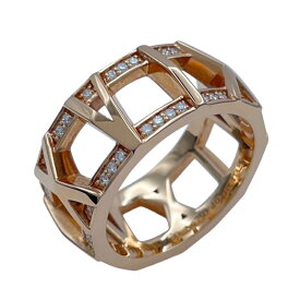 ティファニー TIFFANY＆CO アトラスX オープンダイヤリング ピンクゴールド Au750 ジュエリー【中古】