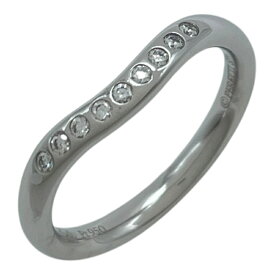 ティファニー TIFFANY＆CO カーブドリング プラチナ Pt950 ダイヤモンド　 ジュエリー【中古】