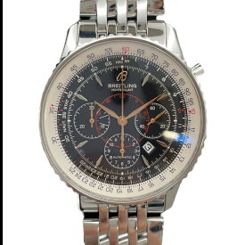 ブライトリング BREITLING モンブリラン クロノグラフ A41370 ブラック SS メンズ 腕時計【中古】