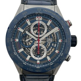 タグ・ホイヤー TAG HEUER カレラ キャリバーホイヤー01 クロノグラフ CAR201T.FC6406 ブルー SS/セラミック 自動巻き メンズ 腕時計【中古】