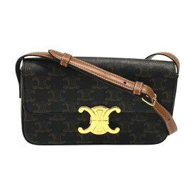 セリーヌ CELINE ショルダーバッグ クロード 194142 タン トリオンフキャンバス レディース【中古】