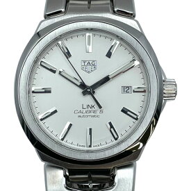 タグ・ホイヤー TAG HEUER リンクキャリバー5 WBC2111 ホワイト SS 自動巻き メンズ 腕時計【中古】