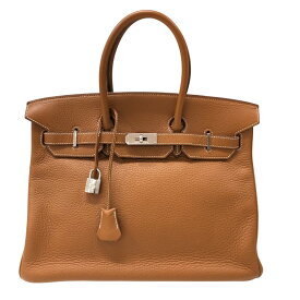 エルメス HERMES バーキン35 □I刻 ゴールド シルバー金具 トゴ レディース ハンドバッグ【中古】