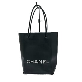 シャネル CHANEL エッセンシャルトートスモール A46880 ブラック ラムスキン レディース ハンドバッグ【中古】