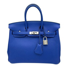 エルメス HERMES バーキン25 □O刻 ブルーエレクトリック SV金具 トゴ レディース ハンドバッグ【中古】