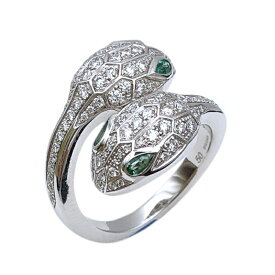 ブルガリ BVLGARI セルペンティセドゥットーリリング K18ホワイトゴールド 750WG ジュエリー【中古】