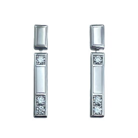 ハリーウィンストン HARRY WINSTON トラフィックピアス ホワイトゴールド Au750 ダイヤモンド ジュエリー【中古】