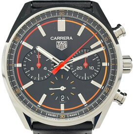 タグ・ホイヤー TAG HEUER カレラ キャリバーホイヤー02 クロノグラフ CBN201C ブラック SS 自動巻き メンズ 腕時計【中古】