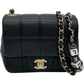 シャネル CHANEL チョコバーショルダー AS3744 ブラック　GD金具 ラム レディース ショルダーバッグ【中古】