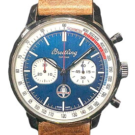 ブライトリング BREITLING トップタイム シェルビーコブラ A41315 ブルー×ホワイト SS/革ベルト メンズ 腕時計【中古】