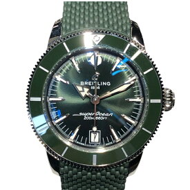 ブライトリング BREITLING スーパーオーシャン　ヘリテージB31 AB3110 グリーン SS メンズ 腕時計【中古】