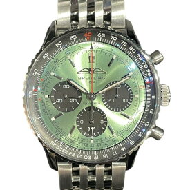 ブライトリング BREITLING ナビタイマーB01 クロノグラフ43 AB0138 ミントグリーン SS メンズ 腕時計【中古】