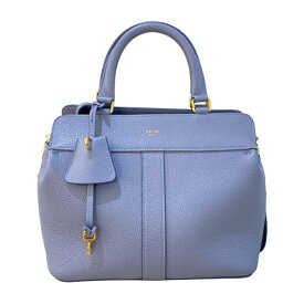 セリーヌ CELINE スモールカバ・ドゥ・フランス 191963 ブルー カーフ レディース トートバッグ【中古】