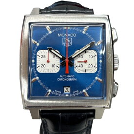タグ・ホイヤー TAG HEUER モナコスティーブマックイーン CW2113-0 ブルー SS メンズ 腕時計【中古】