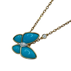 ヴァンクリーフ＆アーペル Van Cleef & Arpels ドゥパピヨンネックレス ゴールド Au750 ターコイズ ジュエリー【中古】