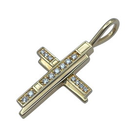 ハリーウィンストン HARRY WINSTON トラフィッククロストップ ゴールド Au750 ジュエリー【中古】