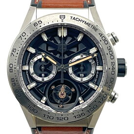 タグ・ホイヤー TAG HEUER カレラ キャリバーホイヤー02T トゥールビヨン CAR5A8D.EB0212 スケルトン チタン 自動巻き メンズ 腕時計【中古】