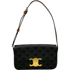 セリーヌ CELINE ショルダーバッグクロード 194142 タン トリオンフキャンバス レディース ショルダーバッグ【中古】