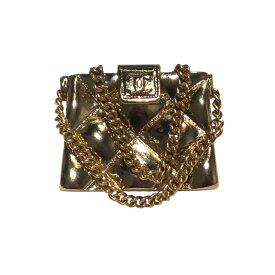シャネル CHANEL ココマークマトラッセバッグブローチ ゴールド メタル レディース ブローチ【中古】