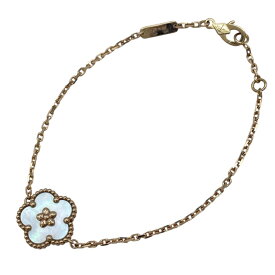 ヴァンクリーフ＆アーペル Van Cleef & Arpels ラッキースプリングプラムブロッサムブレスレット ピンクゴールド Au750 マザー オブ パール ジュエリー【中古】