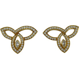 ハリーウィンストン HARRY WINSTON リリークラスターピアス ゴールド Au750 ダイヤモンド　 ジュエリー【中古】