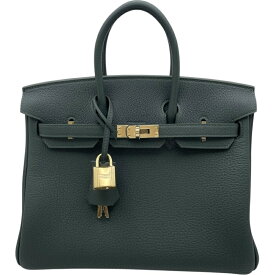 エルメス HERMES バーキン25 K刻 ヴェールマングローブ GD金具 トゴ レディース ハンドバッグ【中古】