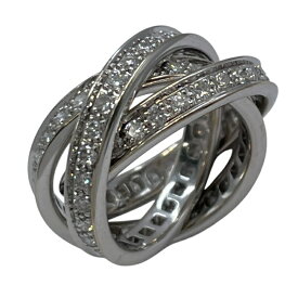 カルティエ Cartier スリーバングルズリング ホワイトゴールド 750 ジュエリー【中古】