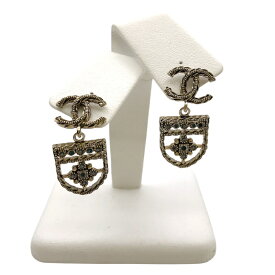 シャネル CHANEL ココマークシールドピアス シルバー メタル・ストラス ジュエリー【中古】