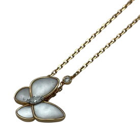 ヴァンクリーフ＆アーペル Van Cleef & Arpels ドゥパピヨンネックレス ピンクゴールド Au750/マザーオブ/ダイヤモンド ジュエリー【中古】